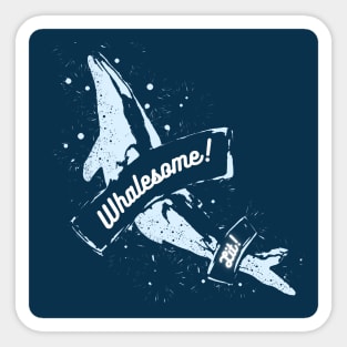 Blue Humpback Whale, Whalesome! Sticker